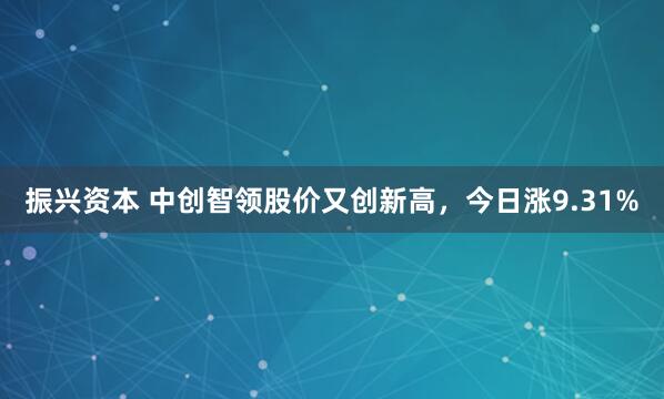振兴资本 中创智领股价又创新高，今日涨9.31%